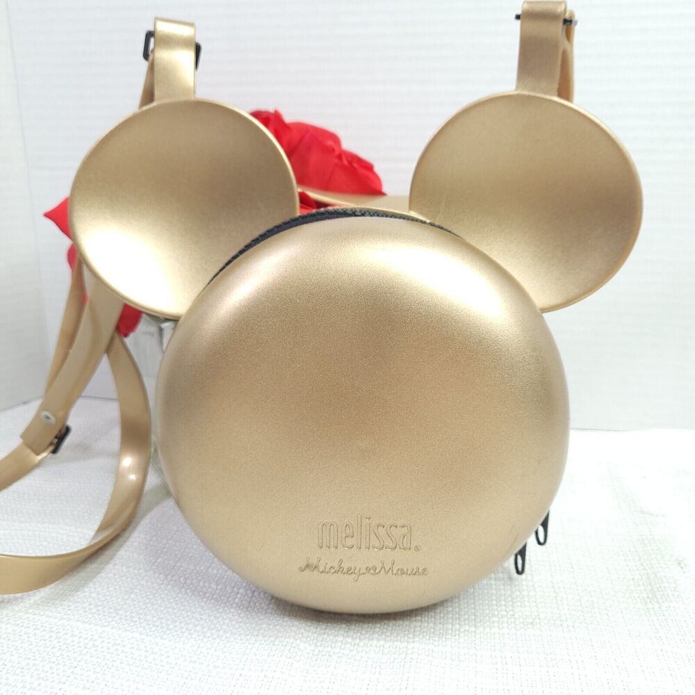 NWOT Disney Parks Melissa Gold Mickey Mouse Jelly Crossbody Bag VHTF RARE - Picture 2 of 10